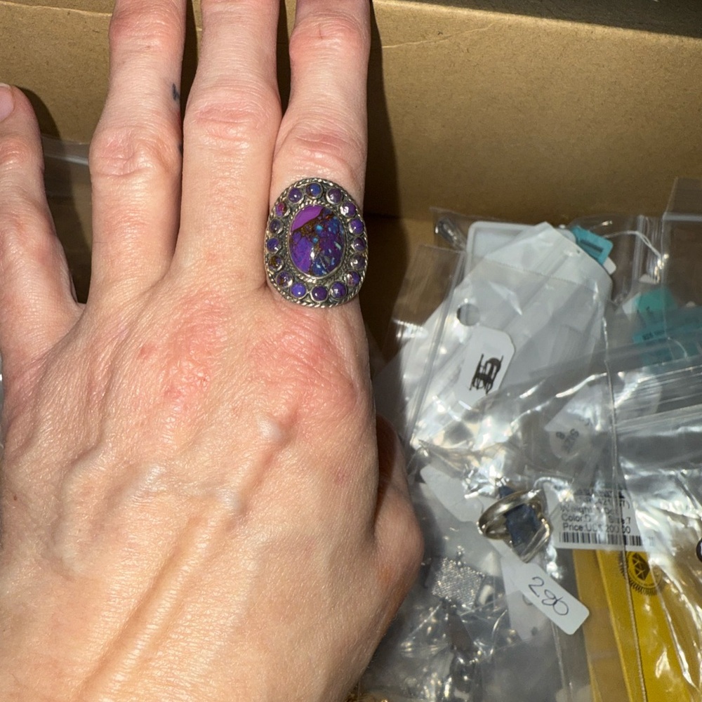 Purple Gemstone Silver Ring
